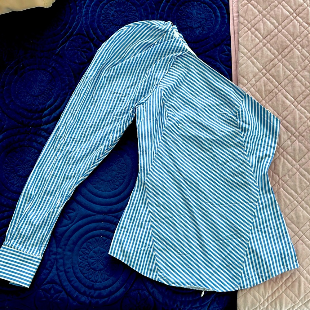 Striped shirt top- one shpulder
